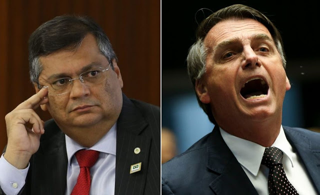 Governador Flávio Dino e o presidente Jair Bolsonaro
